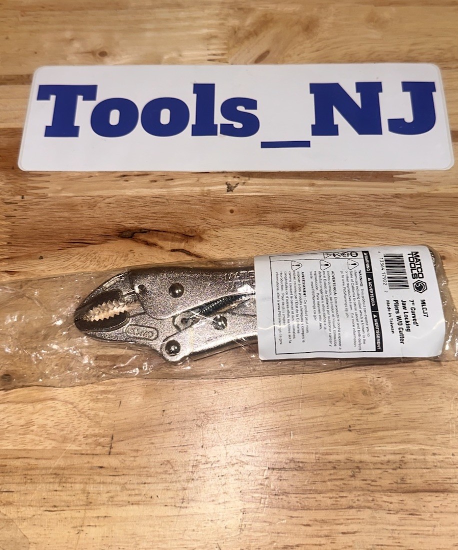 Matco Tools MLCJ7 7″ Curved Jaw Locking Pliers