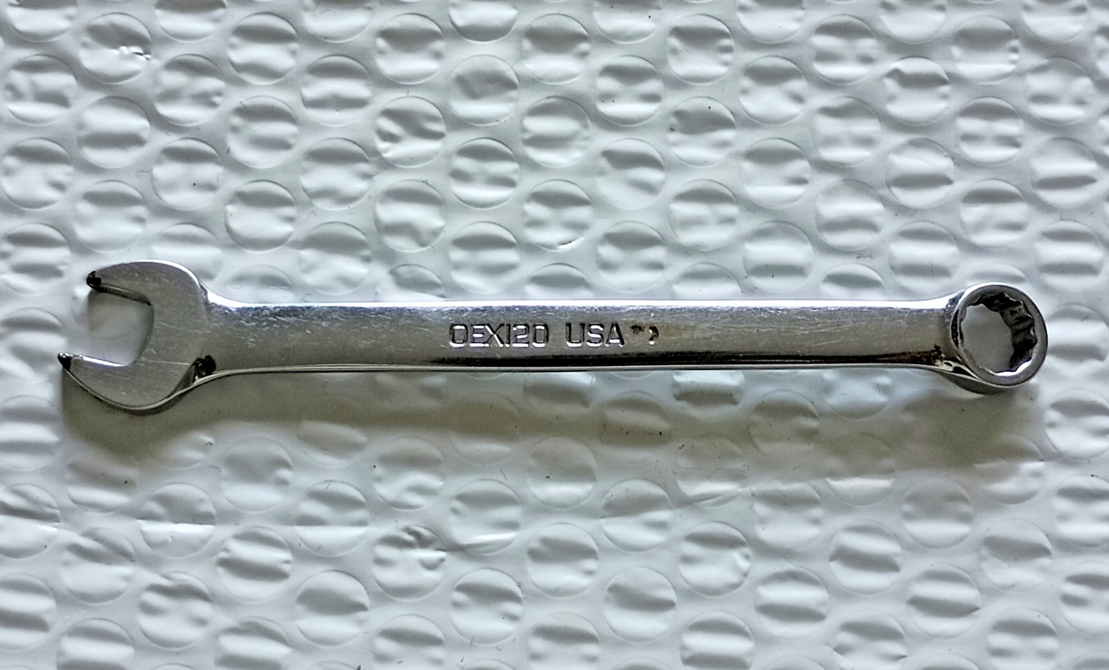 SNAP ON OEX-120, 3/8″ COMBINATION WRENCH, 5″ LONG, 12 POINT.