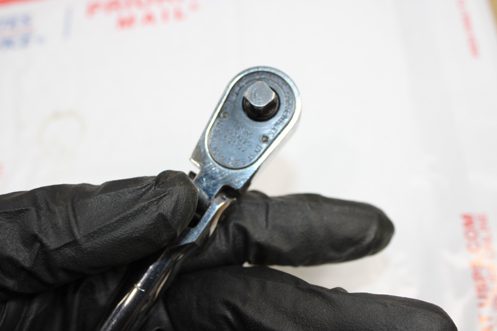Snap On USA FCF936 3/8″ Drive COMPACT BODY Flex Head Chrome Ratchet USED