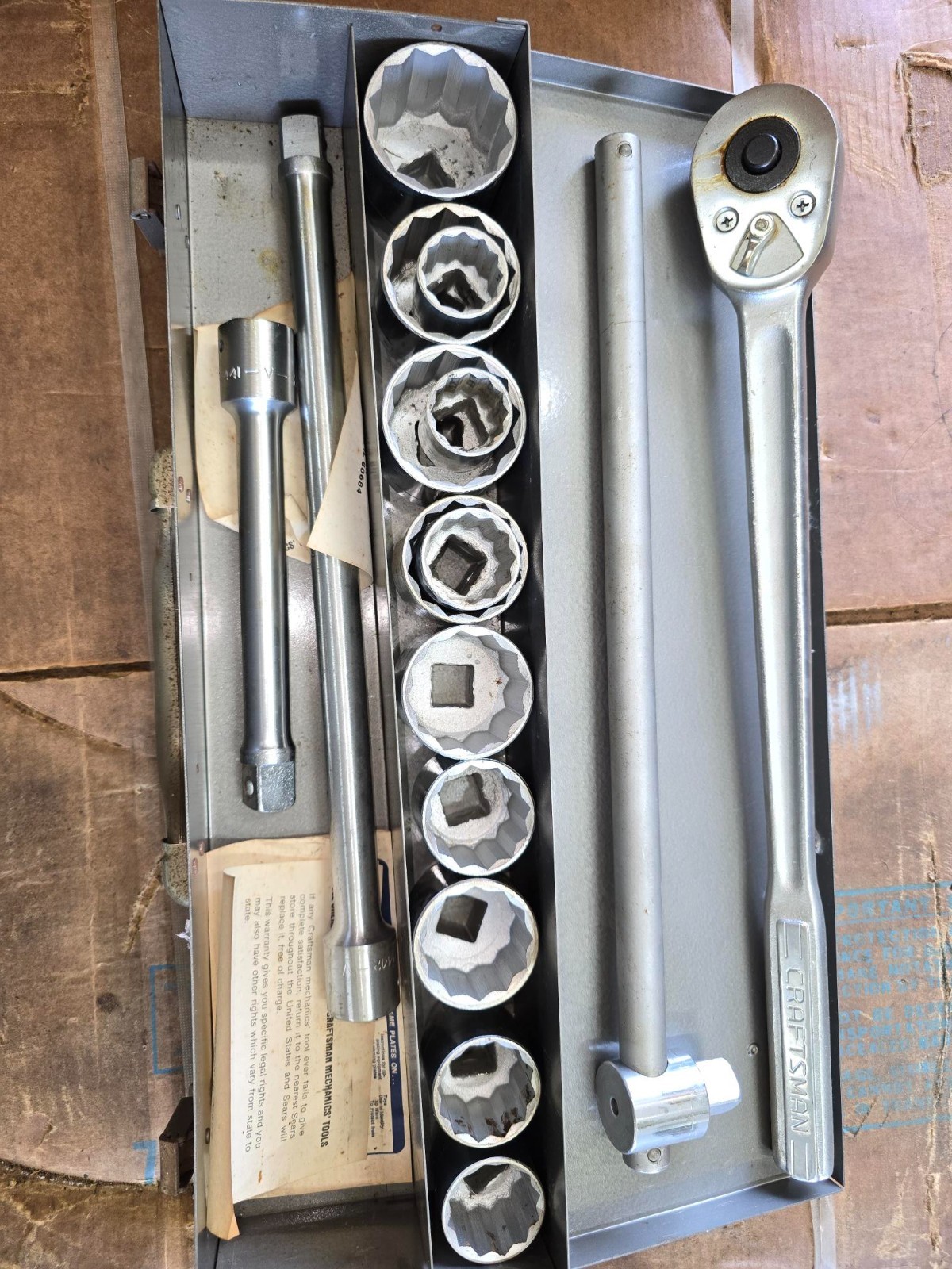 Craftsman 3/4″ Drive Socket Set.