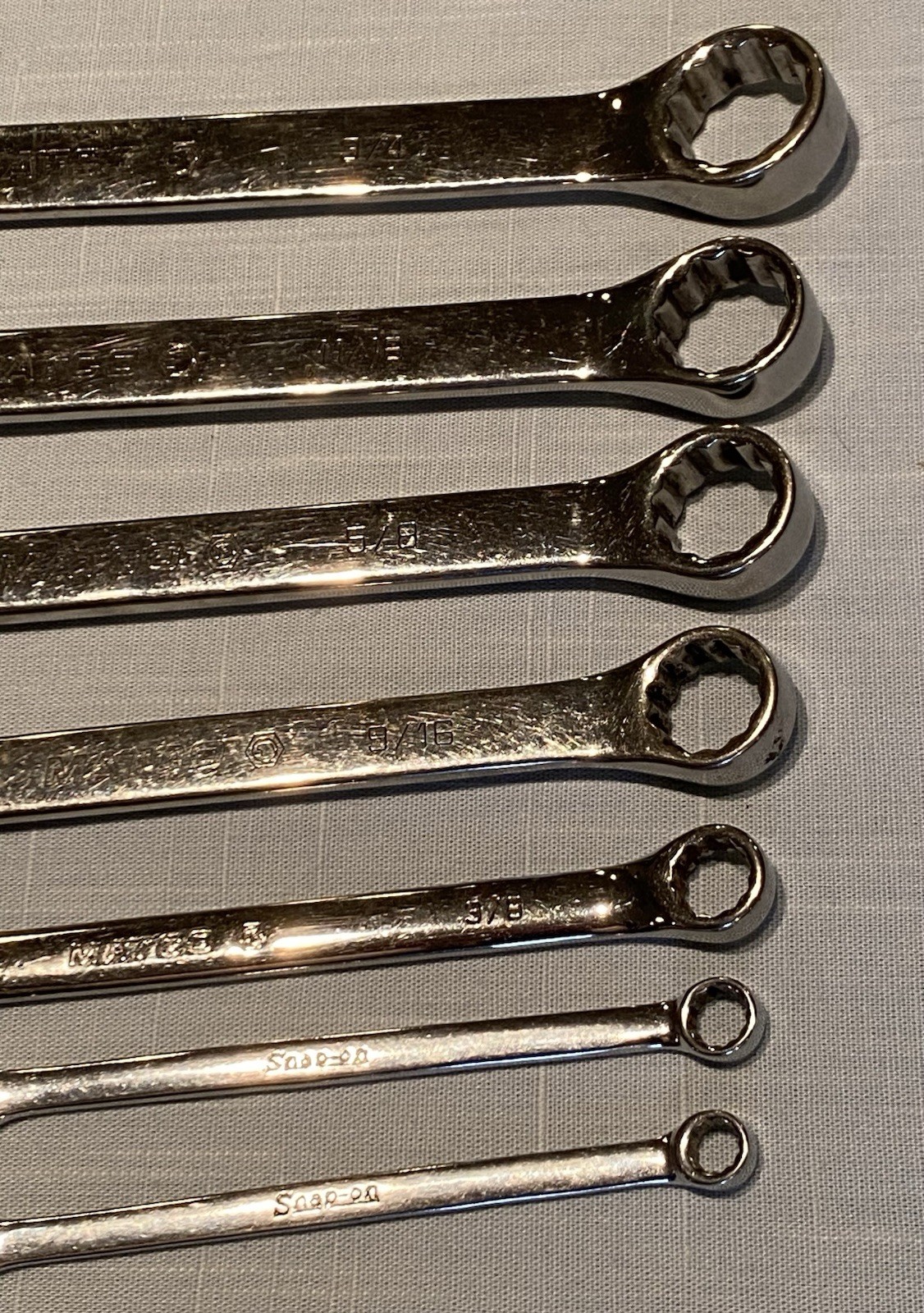 7 Combination Wrench Tools Matco 3/8” 9/16” 5/8” 11/16” 3/4” Snap-On #6 #7