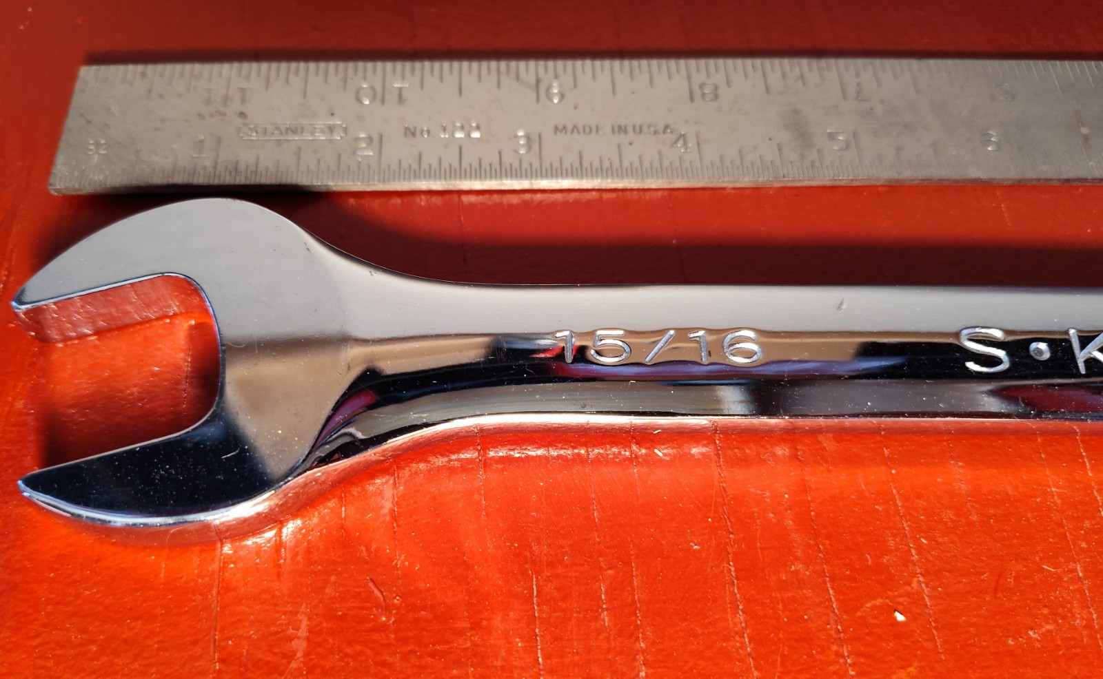 🇺🇲»NEW» SK Tools Fully Polished 15″ & 1″ Open Ended Wrench: # 86430
