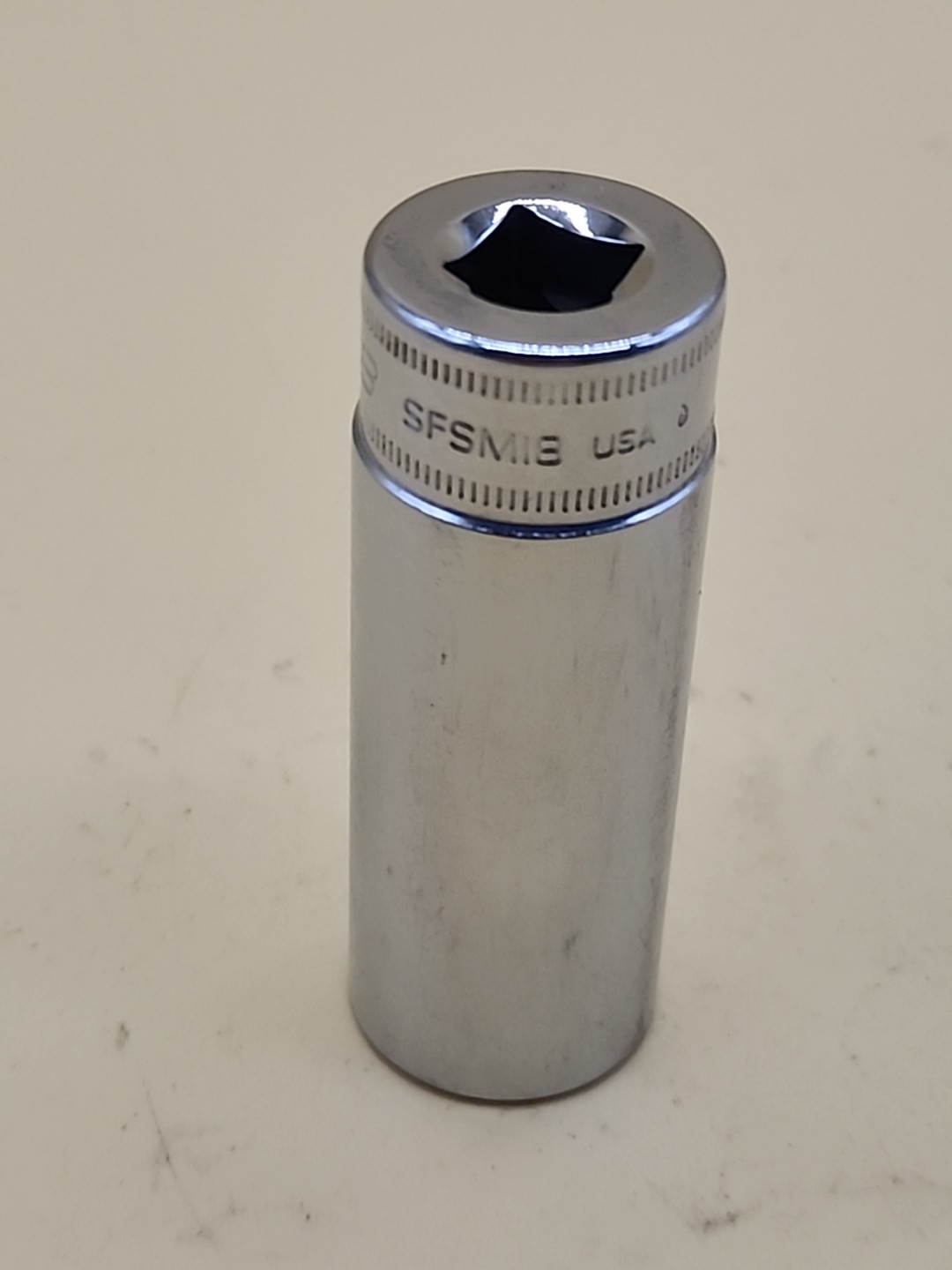 Snap-on Tools 3/8″ Drive 18mm 6 Point Chrome Deep Socket SFSM18 USA