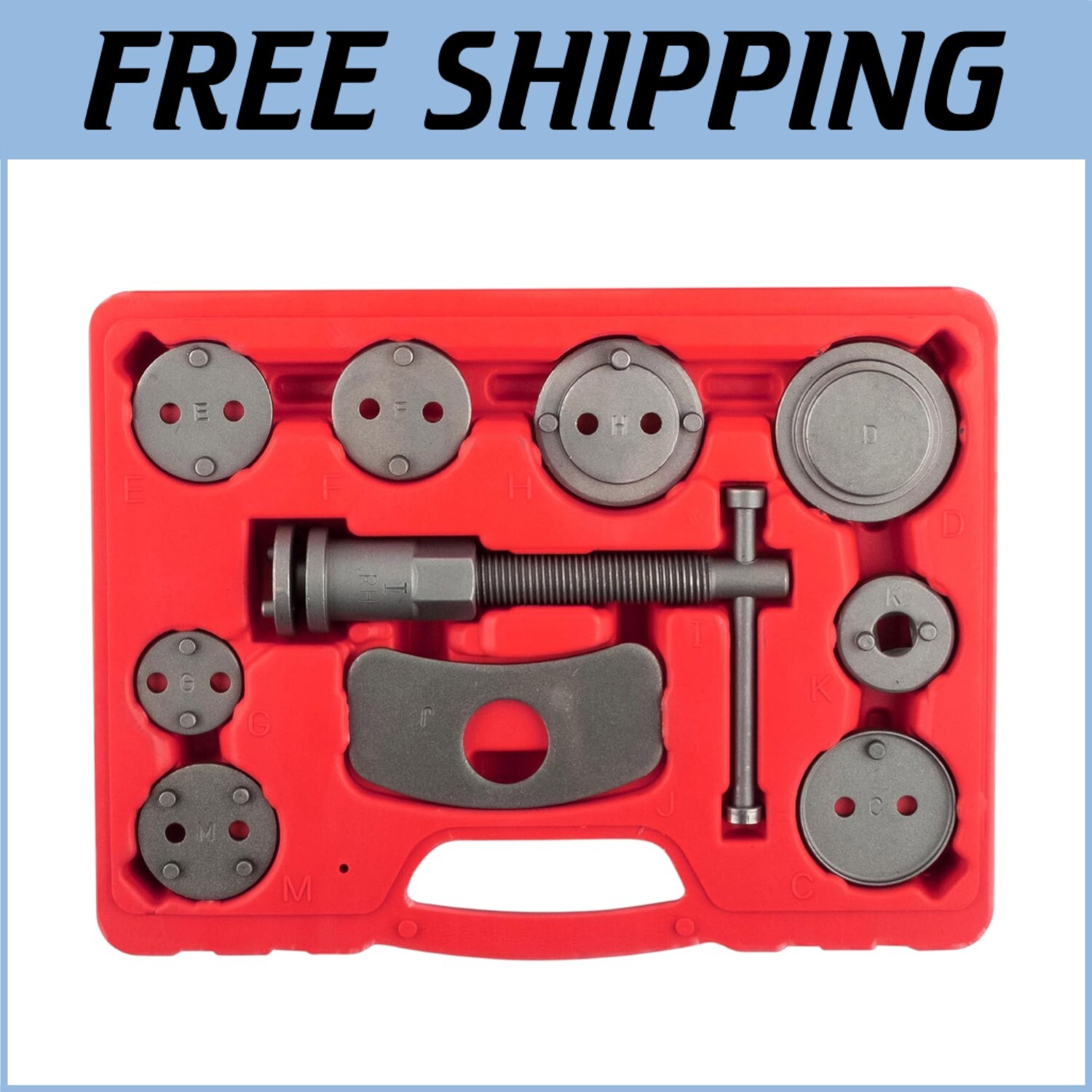 Universal Front and Rear Brake Caliper Tool Set – 11 Adapters for Most Cars