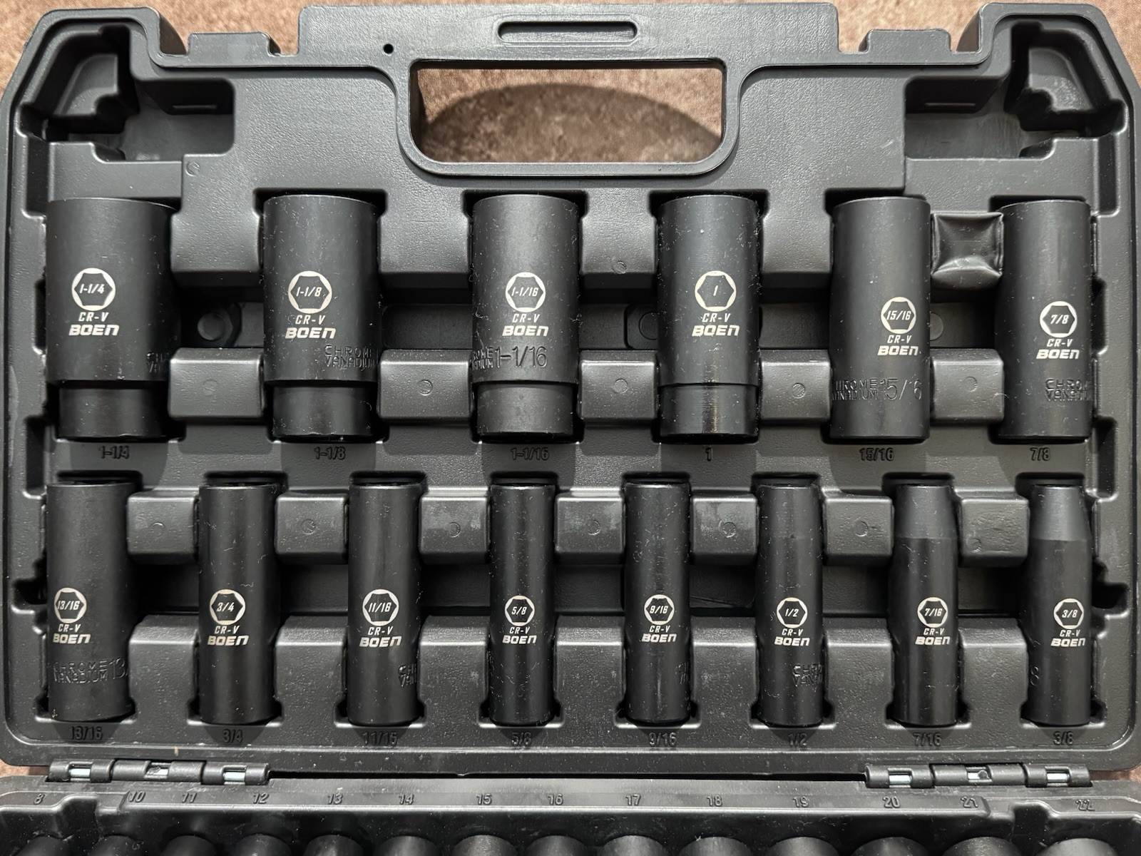 BOEN 35pc 1/2in. Drive SAE/Metric Deep Impact Socket Set