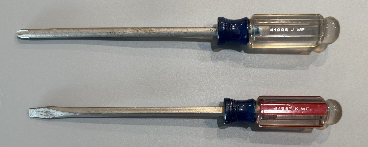 Craftsman # 4 Phillips 41298 J WF and 5/16 Flat Head 41587 K WF Screwdrivers