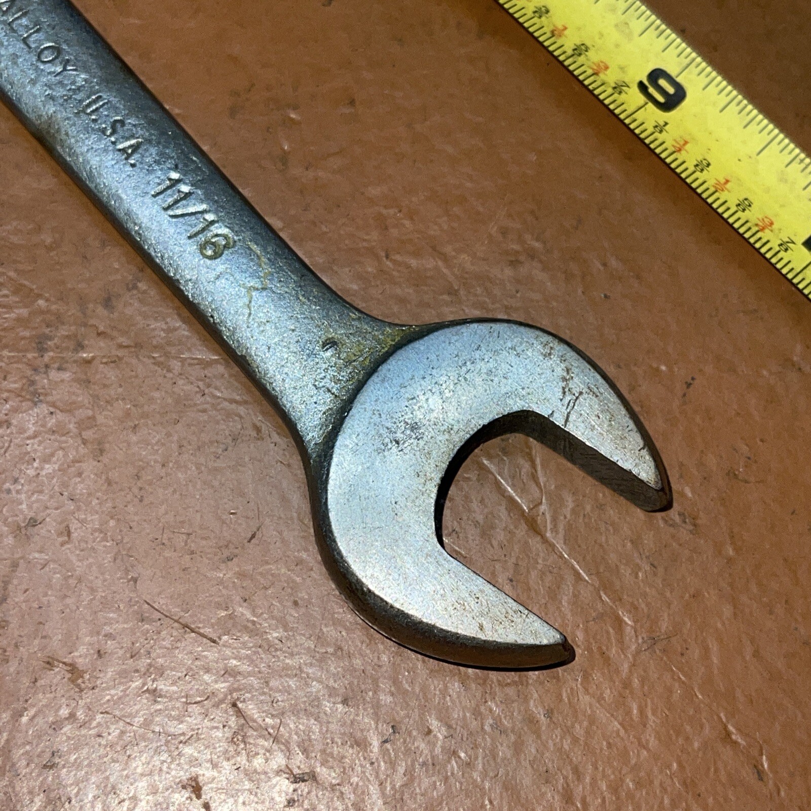 Vintage Vlchek USA W2225 11/16 In x 25/32 In SAE Open End Wrench