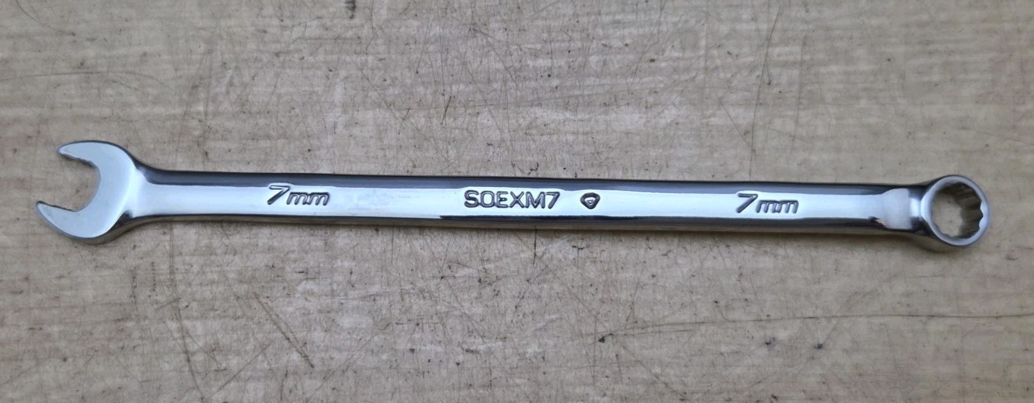 New Snap On SOEXM7 – 7mm Flank Drive Plus 12Pt Chrome Combination Wrench