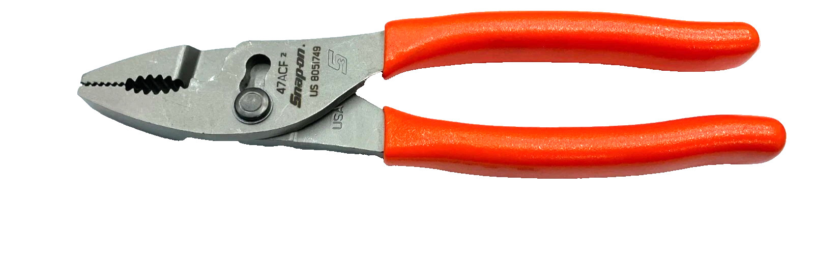 New Snap-on™ 7″ long Orange Vinyl Grip Combination Slip Joint Pliers 47ACFO