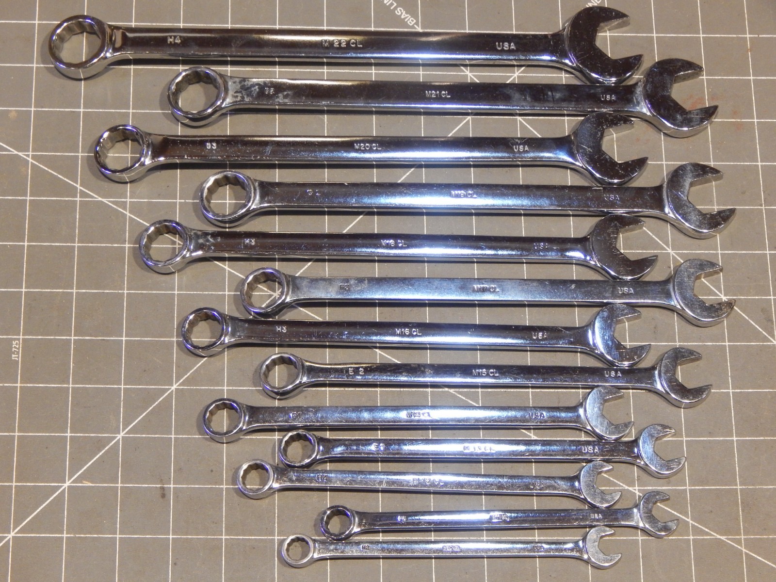 Mac Tools 13Pc Metric Long Combination Wrench Set 10MM 19MM 21MM 22MM 12Pt M CL