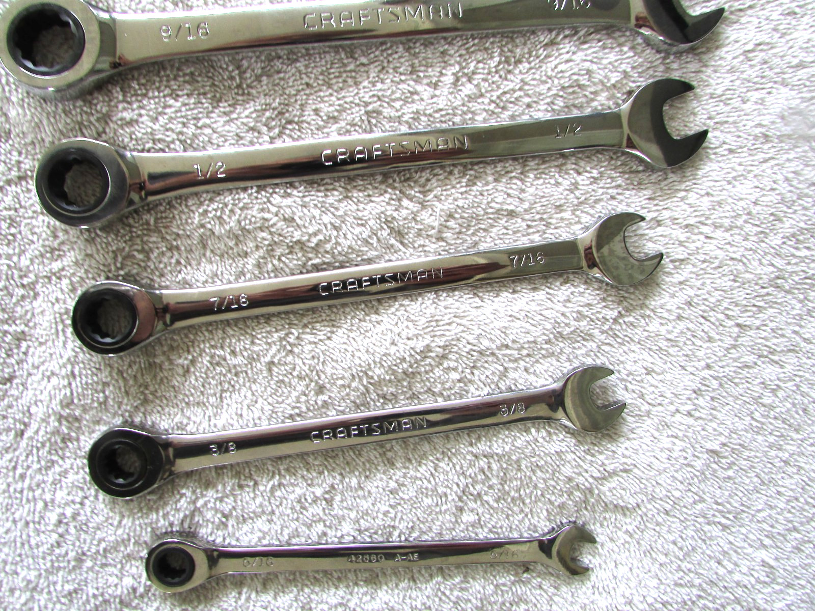 Craftsman 14 pc Wrench Set ~7 A-AE SAE~ 7 A-AF Metric Polished Chrome Ratcheting