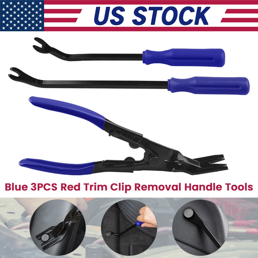 3PCS Auto Trim Clip Remover Tool Removal Pliers Fastener Door Panel Retainer Set