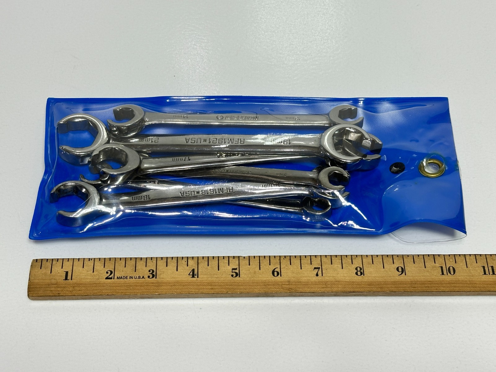 Matco Tools USA Made 6pc Metric 9mm-21mm Flare Nut Line Wrench Set in Pouch Bag