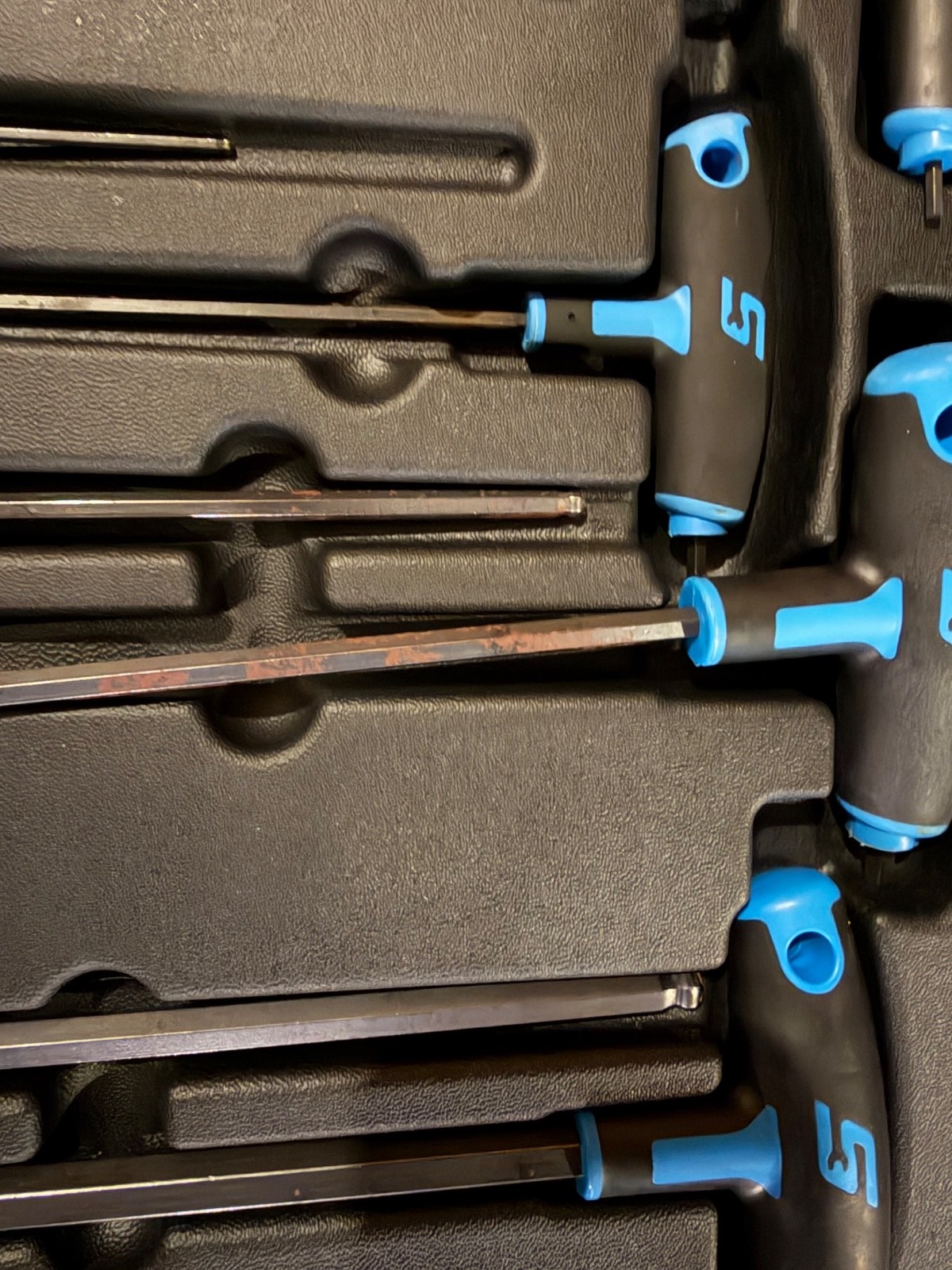Snap On AWSGM800A Blue 8 piece Metric T / L Shaped Combination Hex Wrench Set