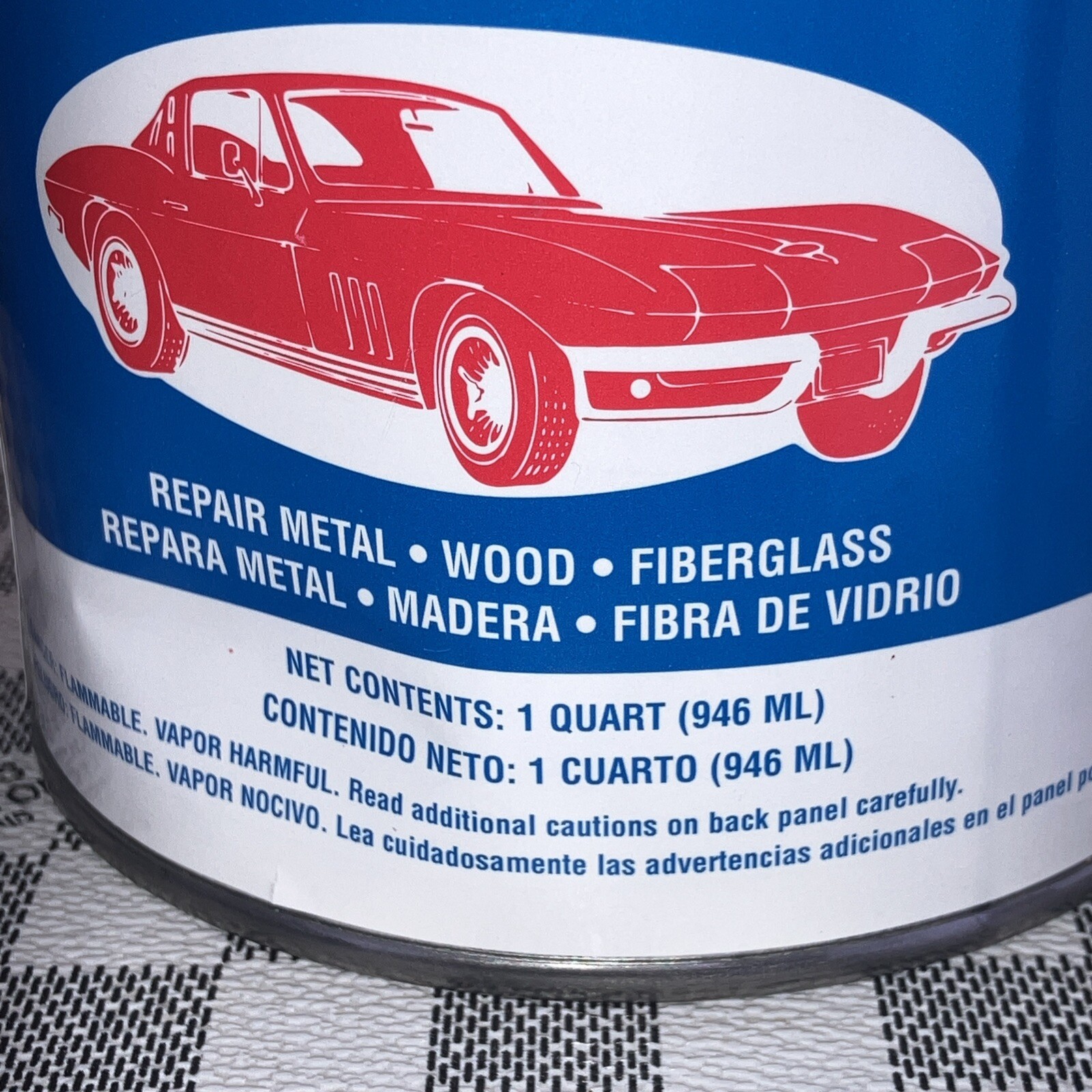 Napa Fiberglass Resin 765-1285 1 Quart New.