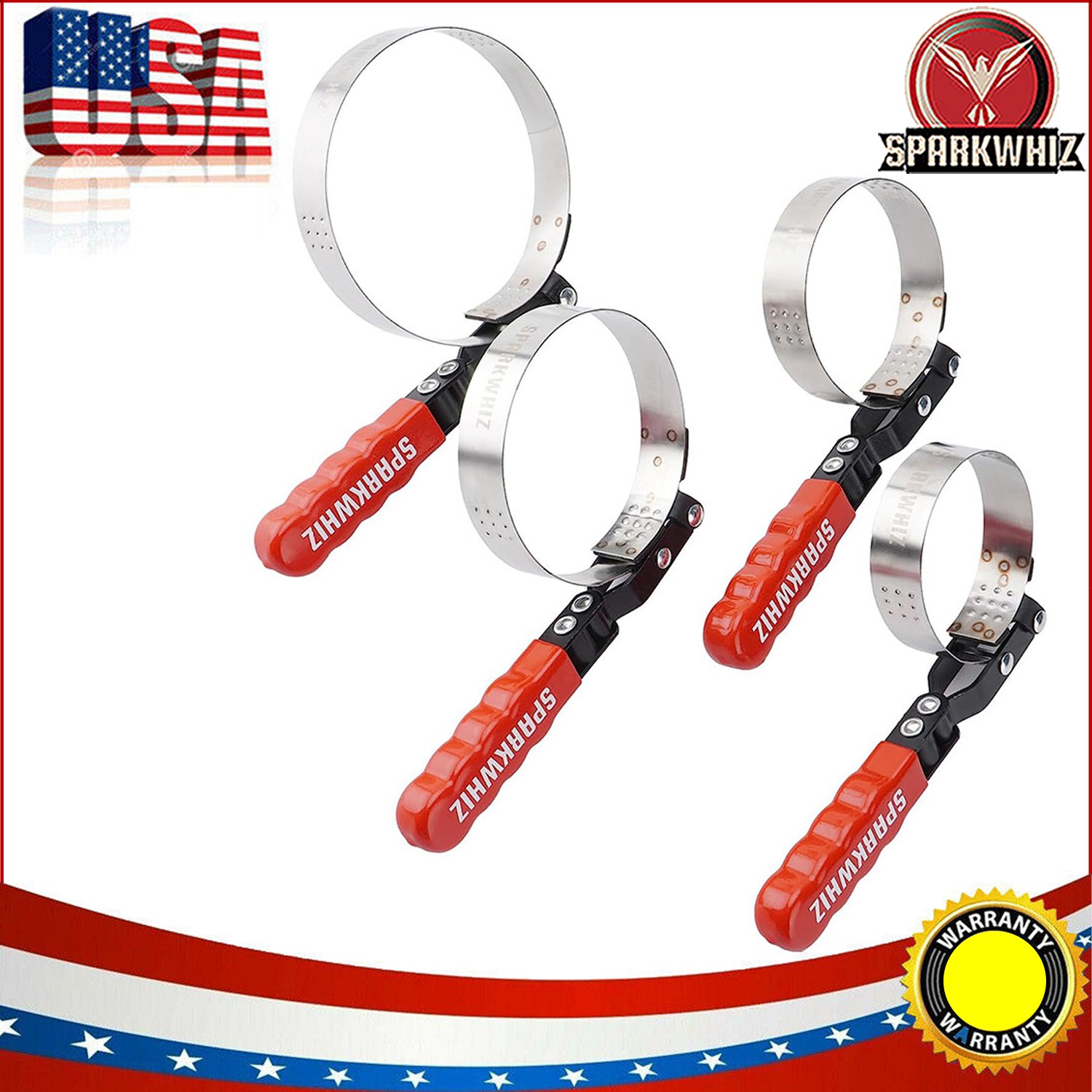 4Pcs Swivel Oil Filter Wrench Set 2-3/4″ – 5-1/4″ 4 Size Oil Filter Strap Wrench