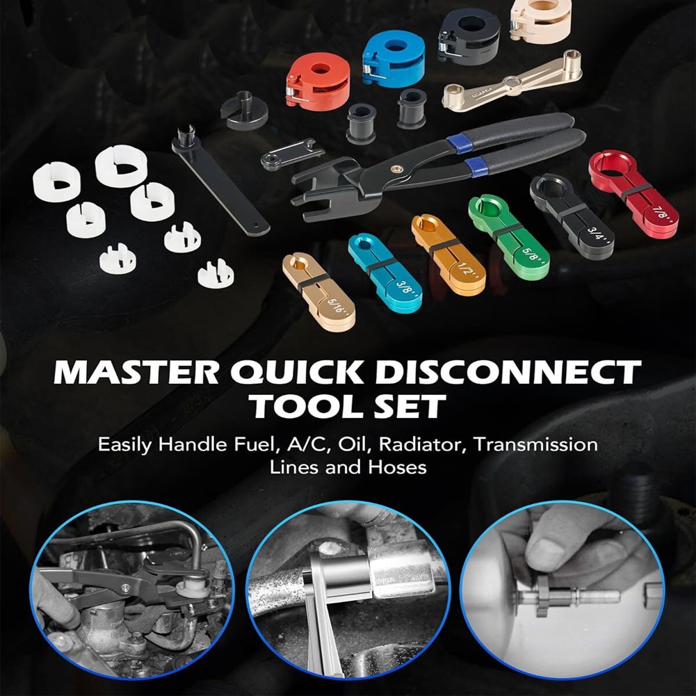 28Pcs Car Auto Air Conditioning Hose Fuel Pipe Line Disconnect A/C Tool Remover