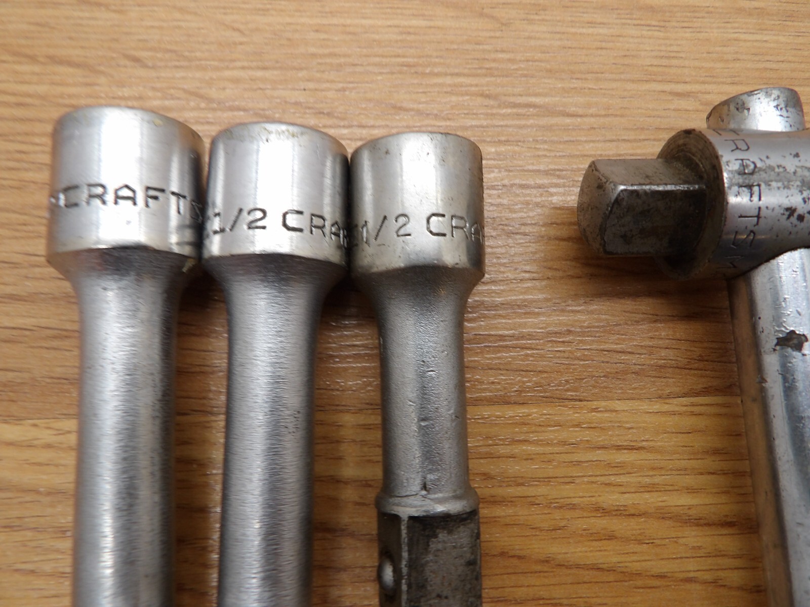 3 – CRAFTSMAN Extensions 1/2 inch Drive 3″ 6″ 10″ -V &Craftsman Sliding T Handle