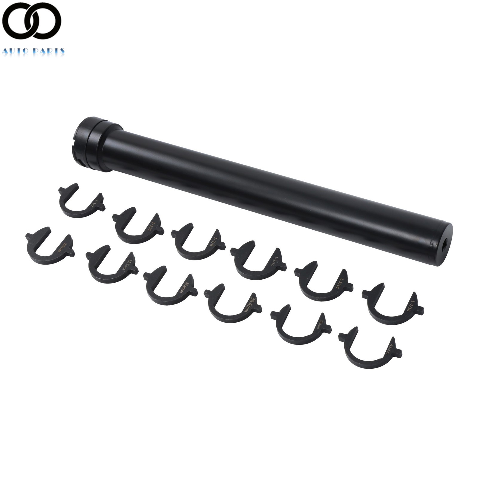 With 12 SAE & Metric Crowfoot Adapters Inner Tie Rod Removal Auto Tools Kit 13PC