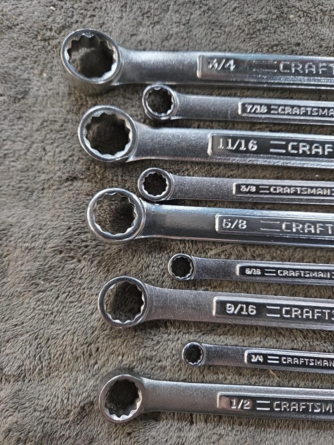 Craftsman SAE Combination Wrench Set of 9 Pieces VA Series USA VGC