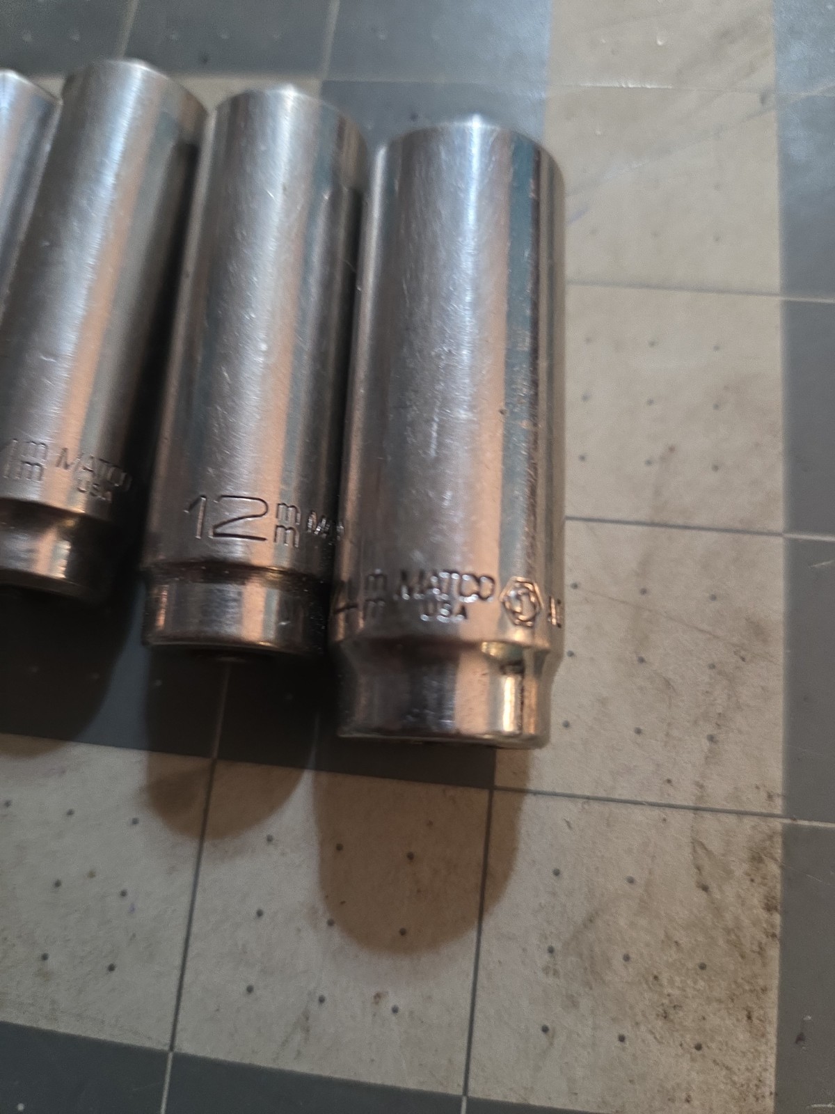 8 1/4 Drive 5 6PT Deep Sockets Matco & Snap On 5mm, 6mm, 8mm, 9mm, 10, 11,12,14