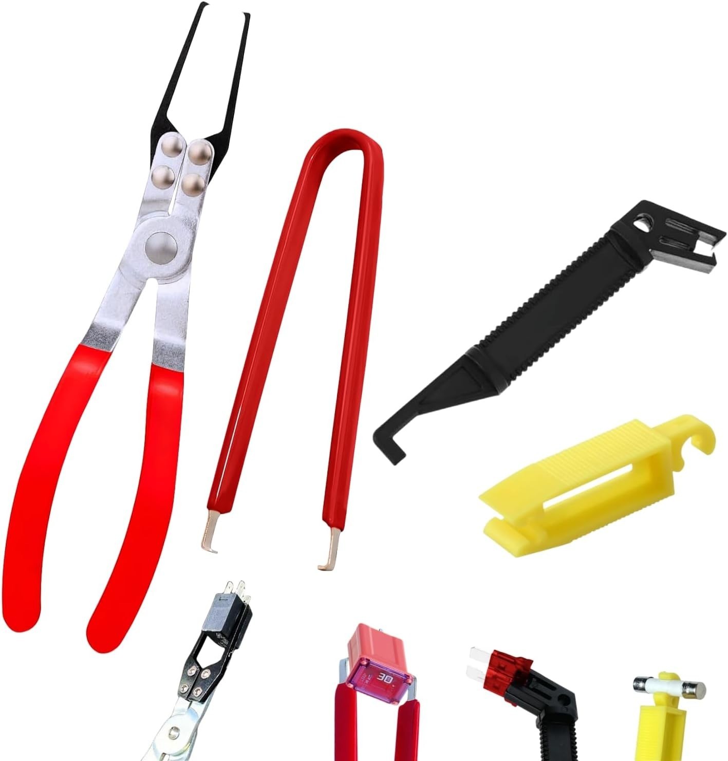 Thin Tip Automotive Relay & Fuse Puller Set – Access Hard-to- Areas Safely