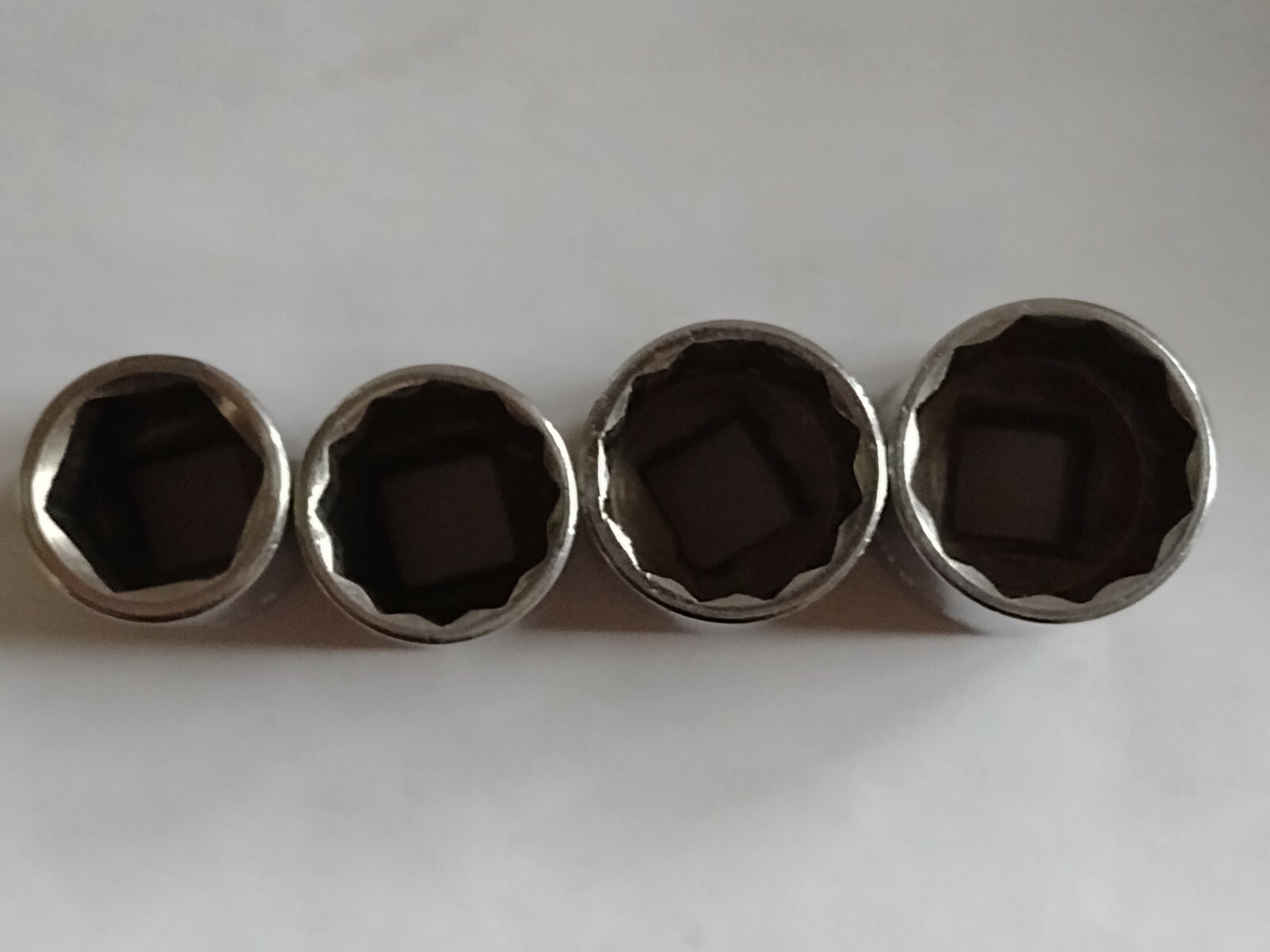 Set of 4 Vintage Herbrand 3/8” Drive Sockets