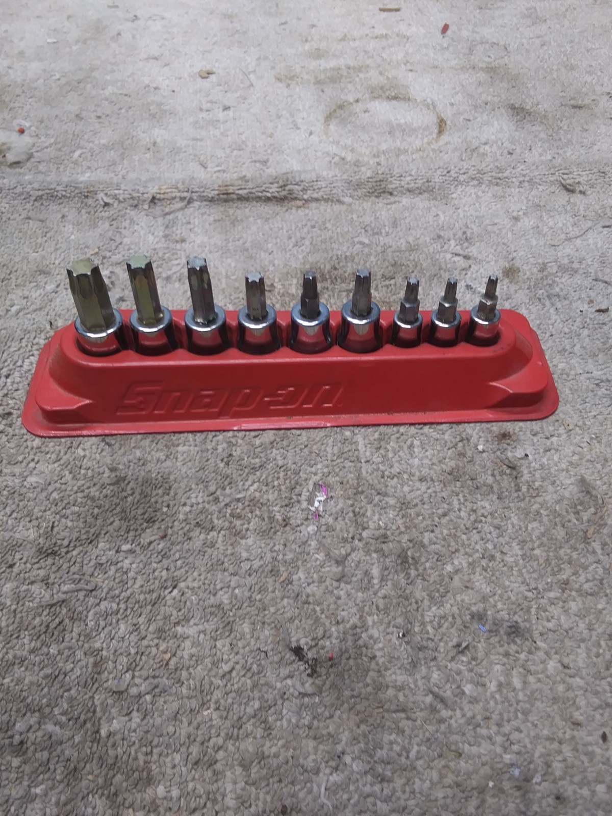 Snap-On Tools 209EFTXBY 9 pc Combination Drive TORX Bit Socket Set USA