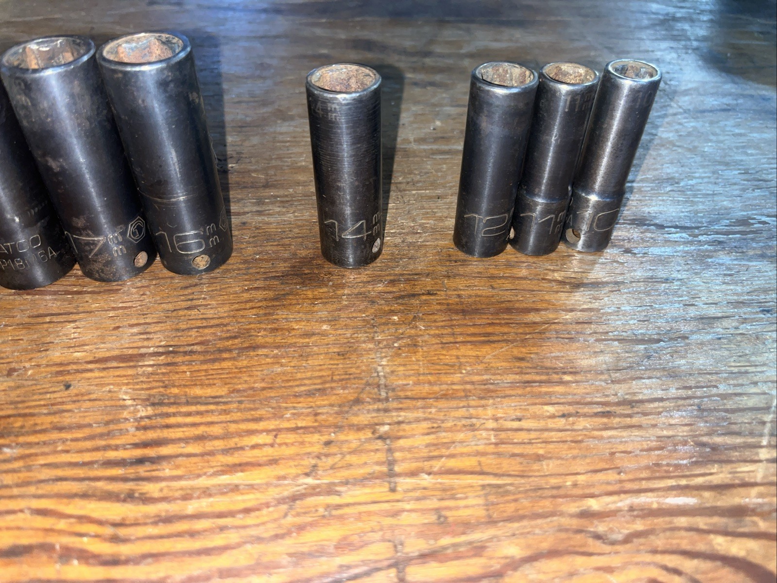 MATCO TOOLS 8 Pc 3/8 DRIVE METRIC IMPACT 6 Pt SOCKET SET 10-12, 14, 16-18, 24mm