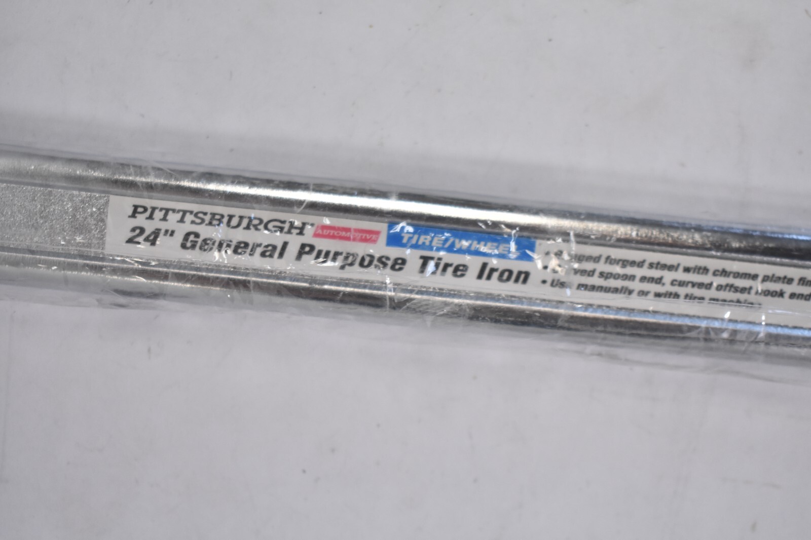 Pittsburgh General Purpose Tire iron 24″ Forged Steel Chrome Plate Finish 93230