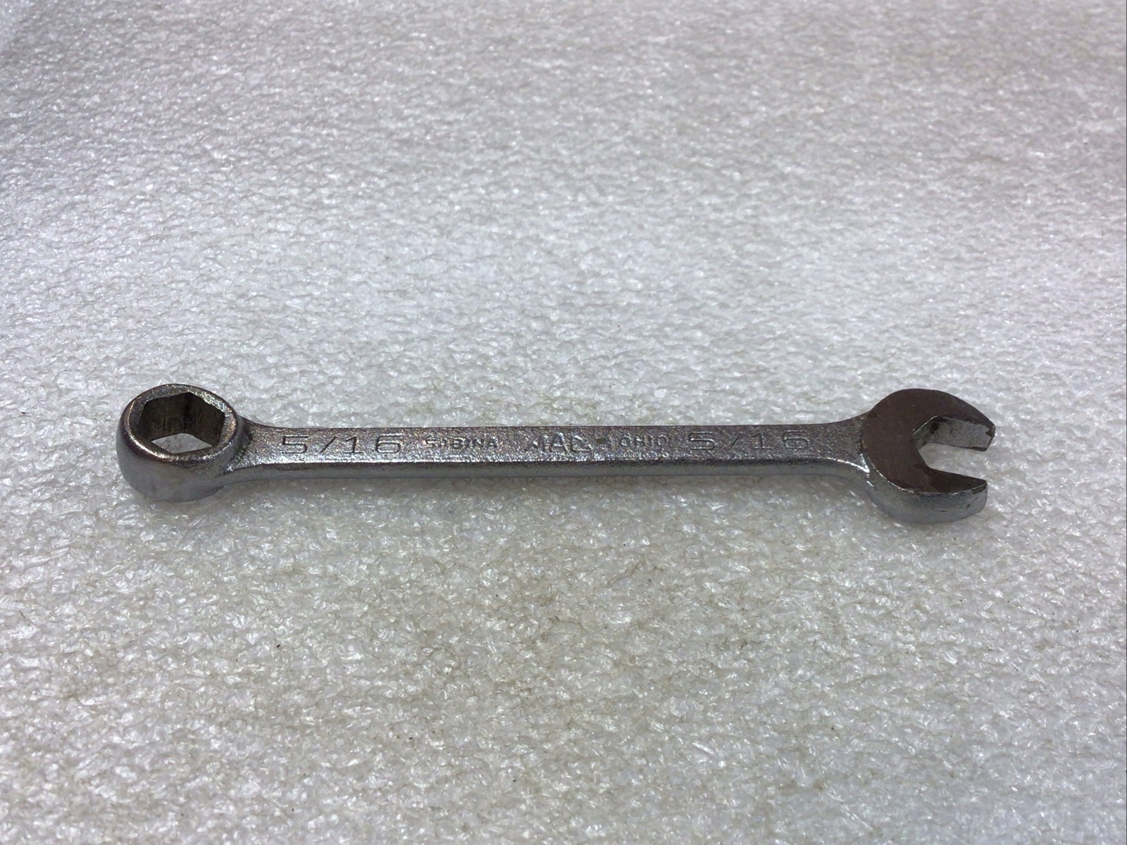 MAC TOOLS#CH10 – 5/16”, SAE, 6 PT., CHROME, SHORT, COMBO. WRENCH (Sabina Ohio)