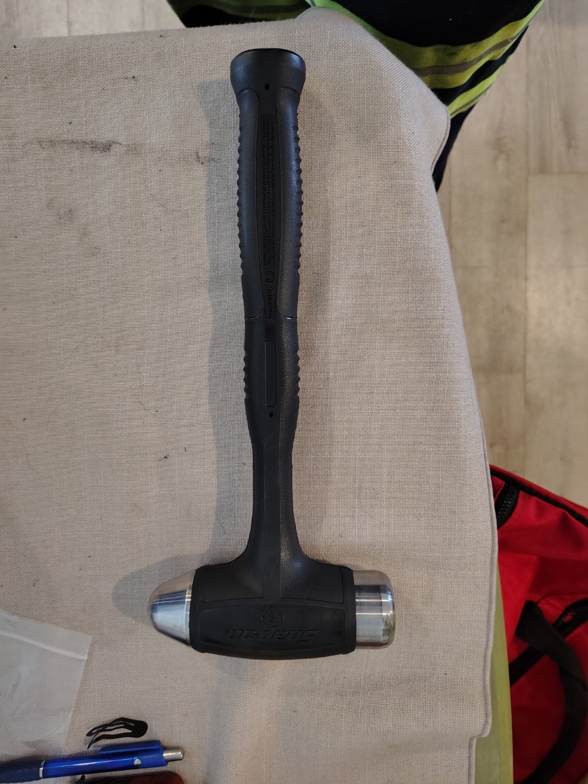 Snap-On Tools USA NEW 32oz BLACK Grip Dead Blow Ball Peen Hammer HBBD32