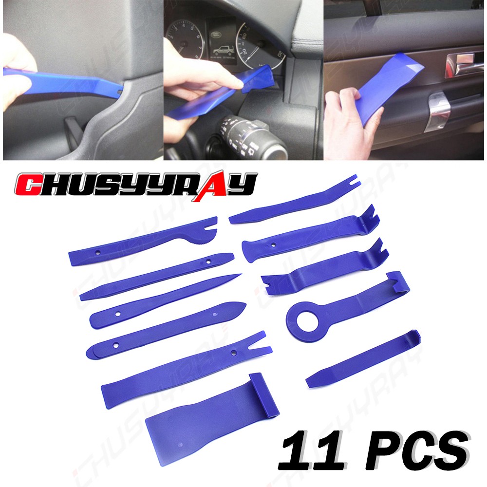 11pcs Car Trim Removal Pry Tools Molding Kit Panel Door Dash Interior Clip Lever