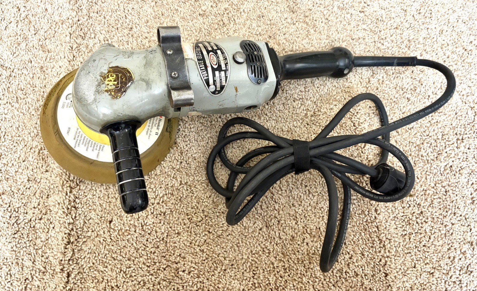 Vintage Old School SIOUX Portable ELECTRIC Polisher Buffer HEAVYDUTY MODEL 1200