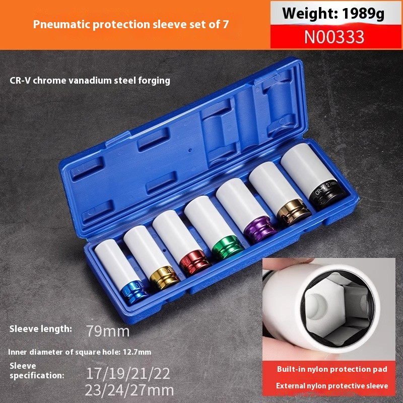 Pneumatic Tire Removal Protection Socket Set Extended Special Socket Wrench