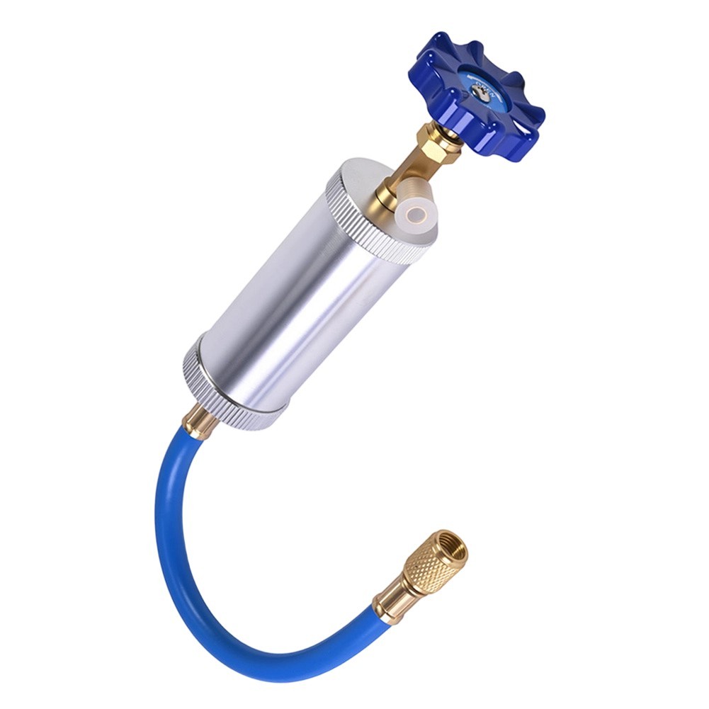 R12 AC Oil Dye Injector Tool for R134a R22 Systems for 2 oz Aluminum Alloy