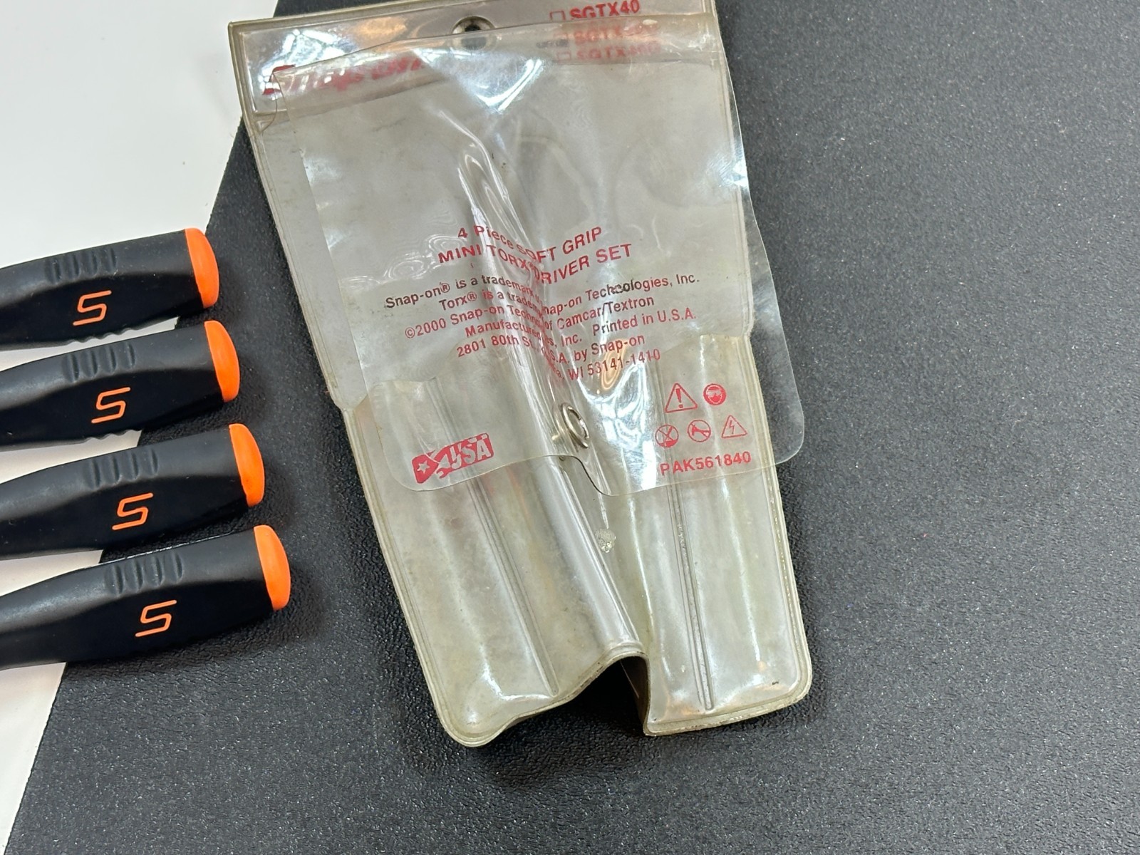 🇺🇸 Snap-on USA SGTX40O Mini TORX Soft Grip Screwdriver Set T8, T10, T15 & T20