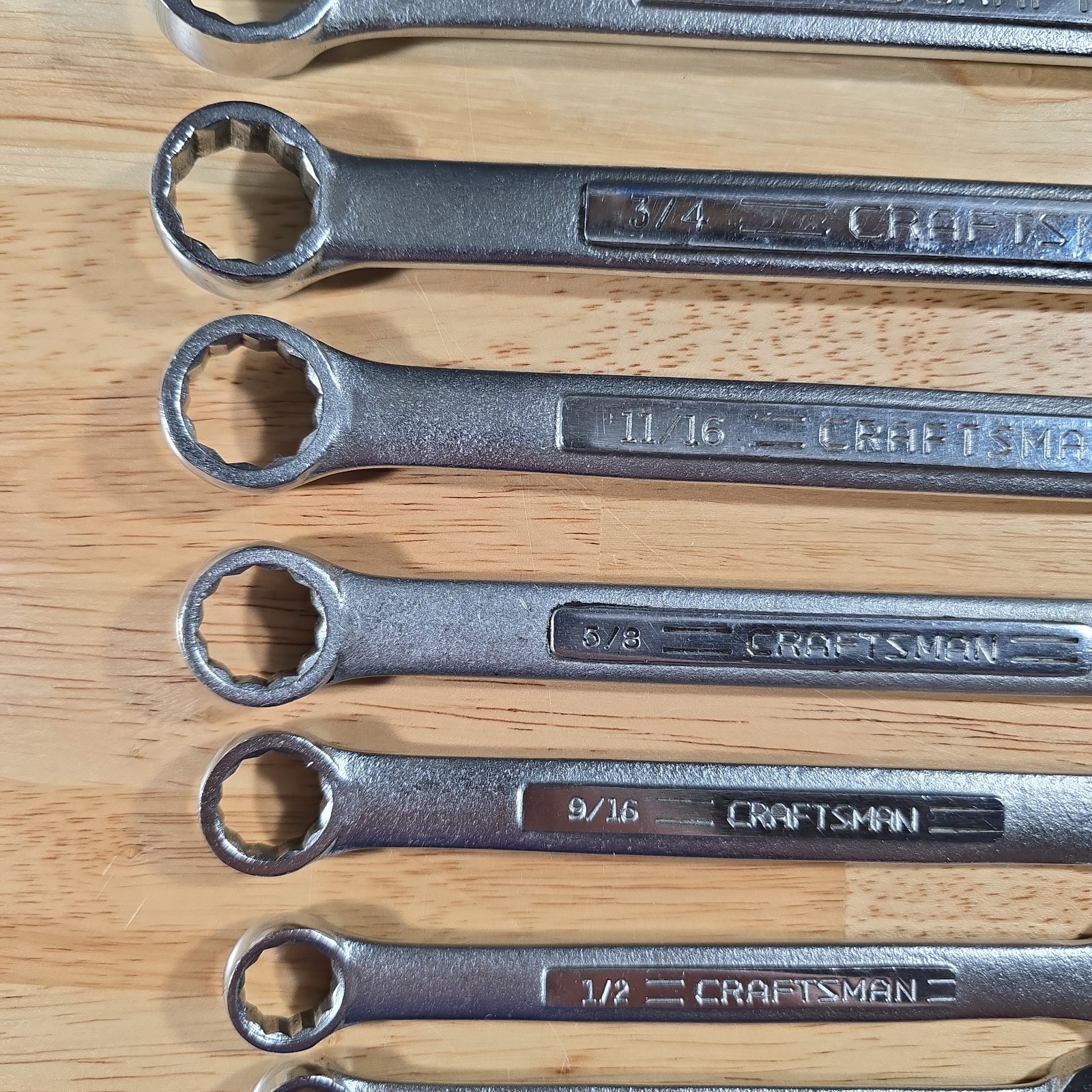 Vintage Craftsman 14pc SAE Combination Wrench Set 12 Pt 1/4″ – 1″ USA V VV