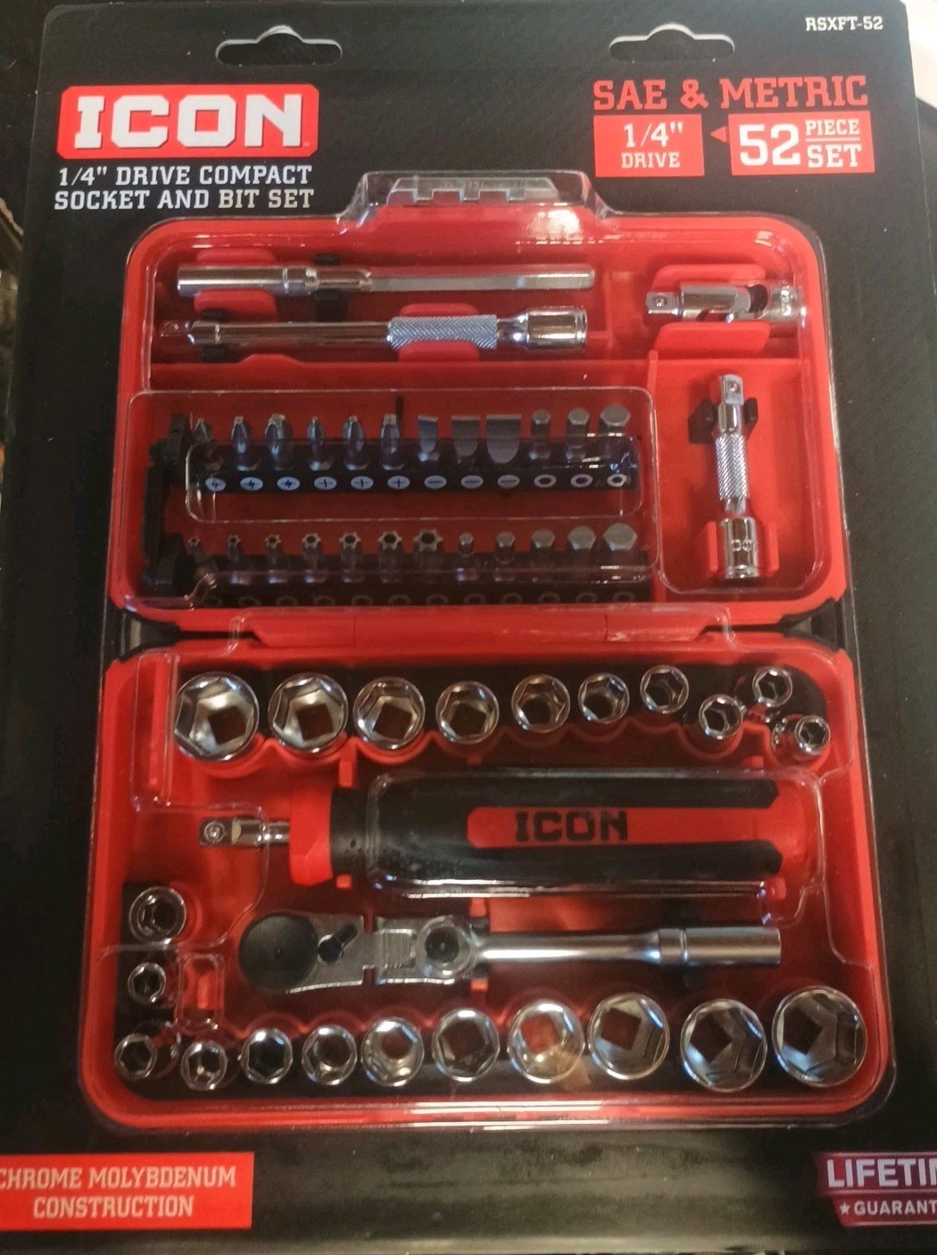 Icon 1/4″ Drive Compact Socket & Bit Set Rsxft-52