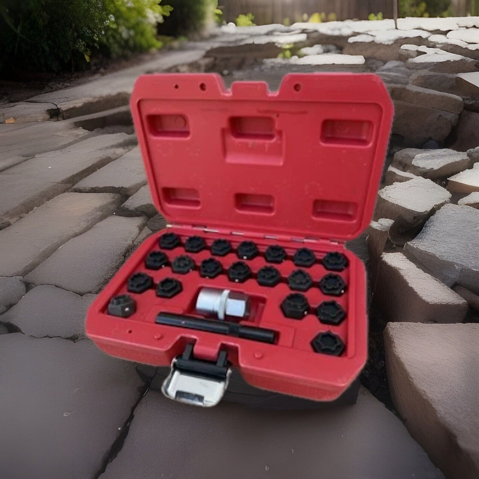 22pcs Anti-Theft Wheel Lock Screw Lug Nut Removal Key Socket Set For Audi