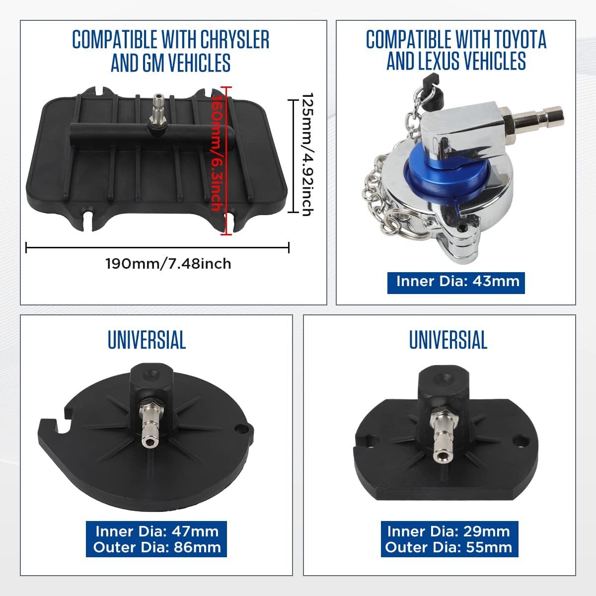 Master Cylinder Adapter Set Brake Fluid Bleeding Tool Brake Bleeder Adapter Kit