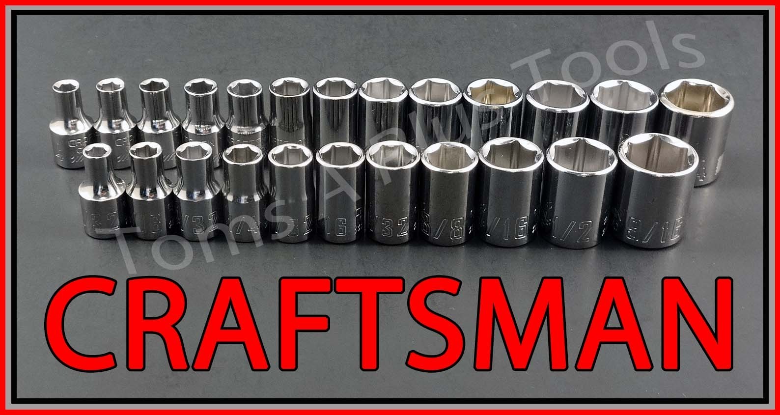 CRAFTSMAN 47pc Short & Deep 1/4 SAE METRIC MM 6pt ratchet wrench socket set