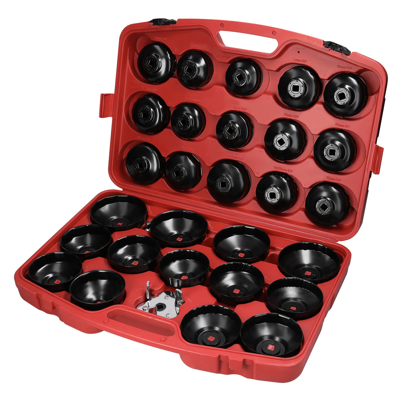 30Pcs Oil Filter Captype Removal Wrench Socket Set 1/2inch 12.5mm Mouth Car NTKC