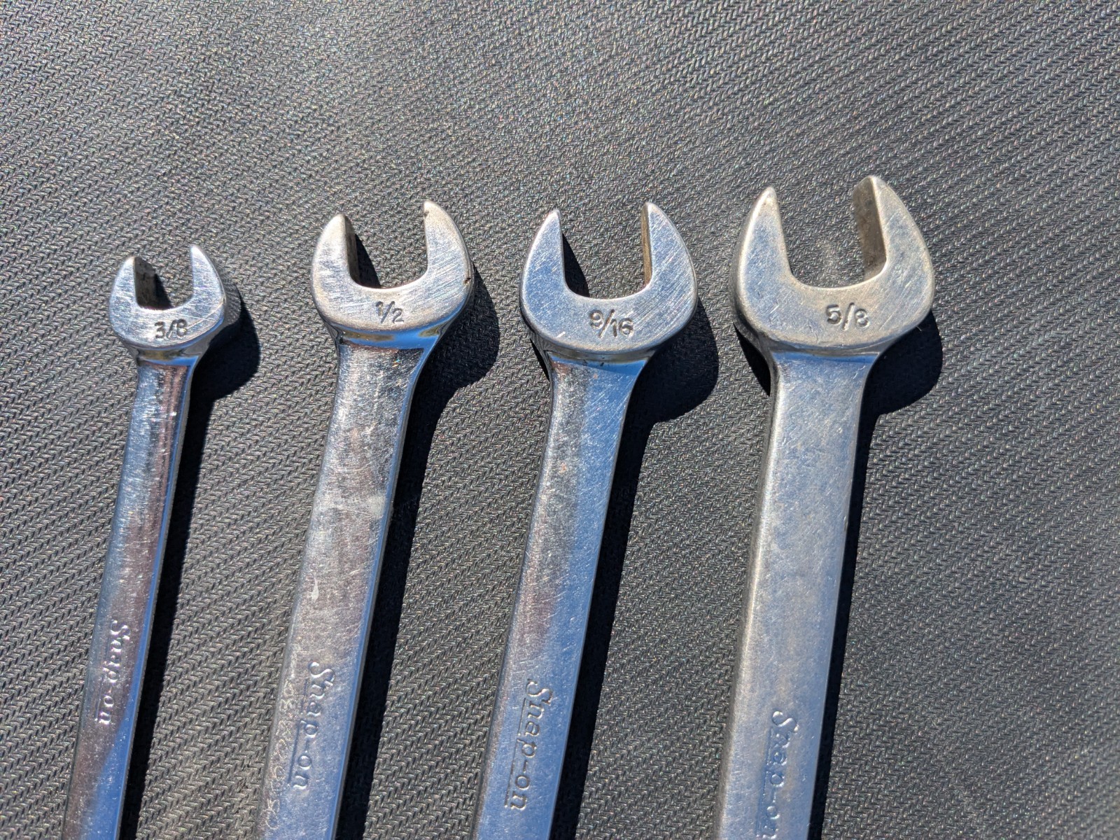 SNAP ON 4PC FLARE NUT RSX WRENCH SET 5/8, 1/2, 9/16, &3/8 USA