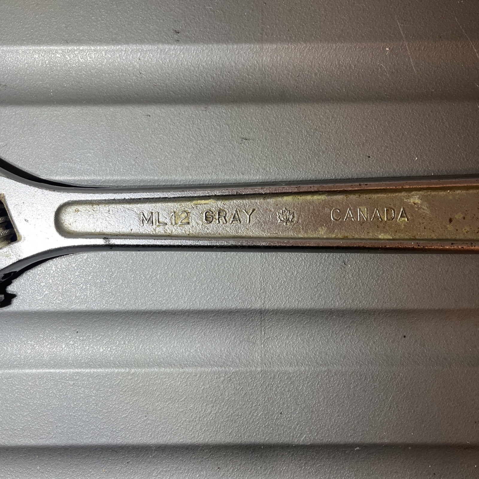 Gray Canada ML12 Adjustable Wrench 12” Alloy Steel, Made In Canada