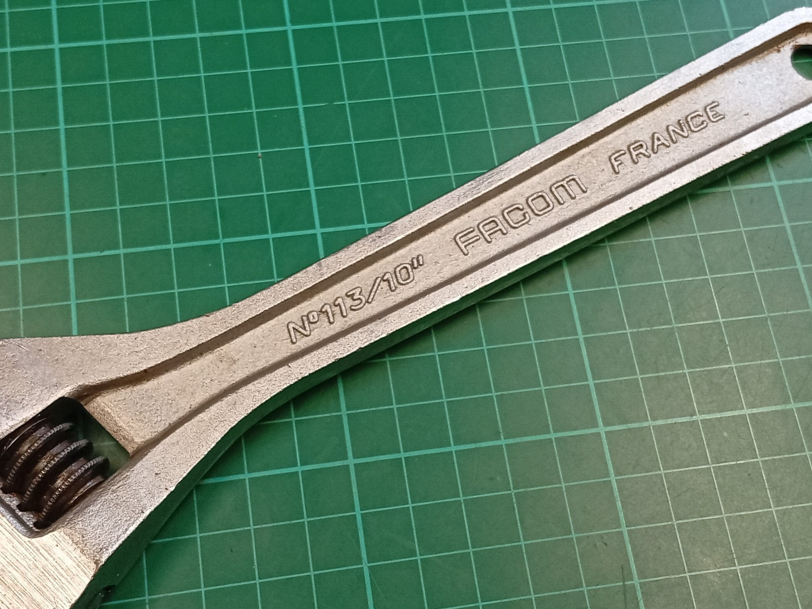 Vintage Facom Vanachrome No113/10″ 10″ Adjustable Spanner, Made In France