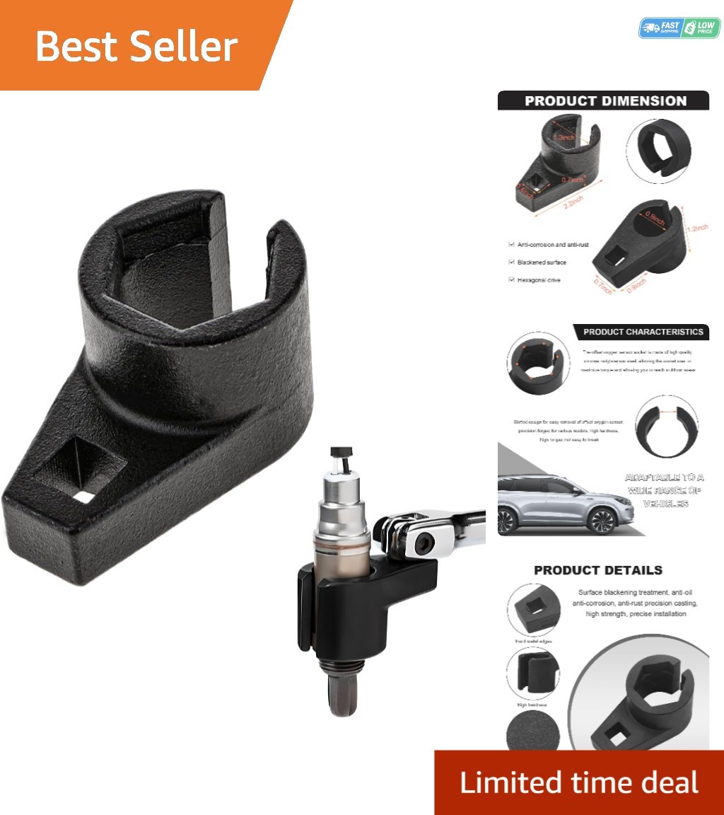 Durable 7/8-Inch 22mm Offset Automotive Oxygen Sensor Tool – Corrosion-Resistant