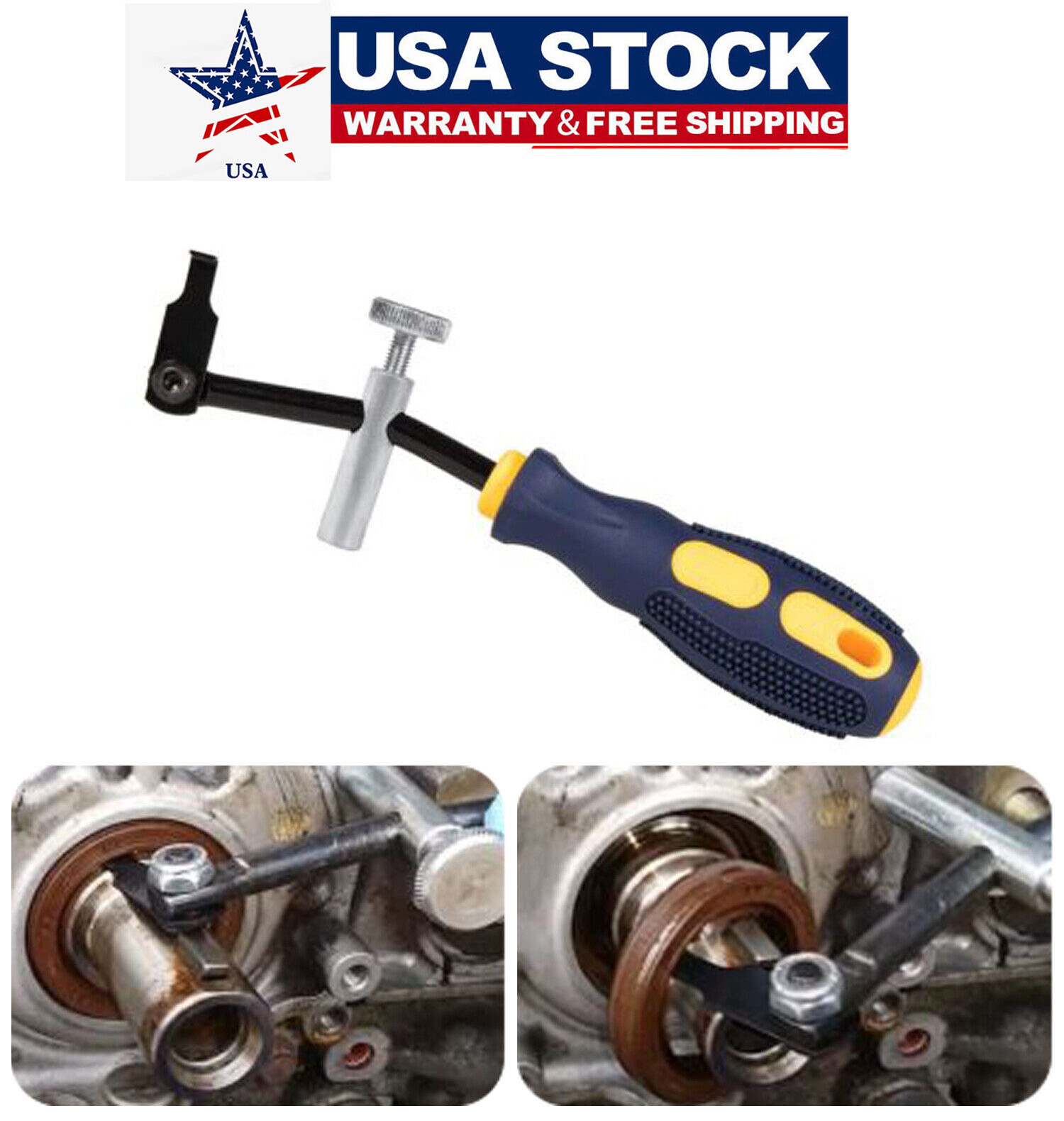 Shaft Type Seal Puller 58430 W/ Spare Hook Crankshaft Camshaft Remover Auto Tool