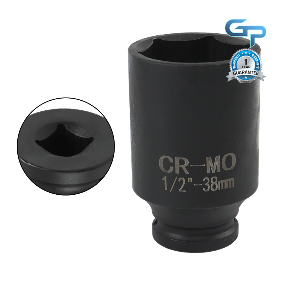 9pcs 29-38mm 1/2″ Drive Metric Axle Hub Nut Socket Deep Impact Socket Tool Kit