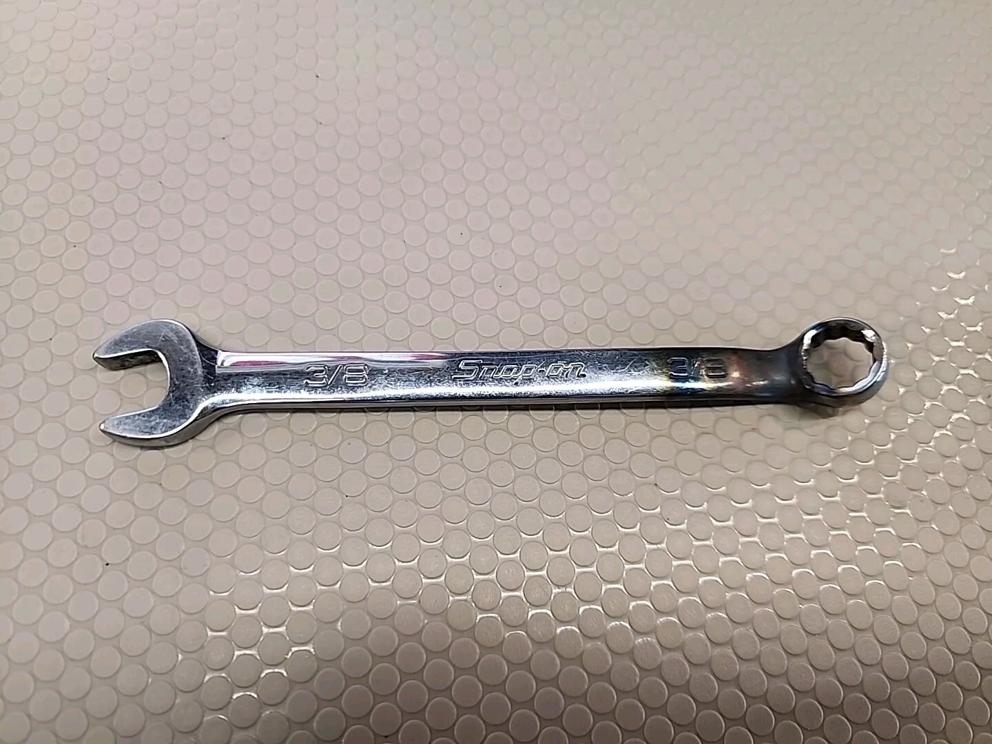 Snap On 3/8″ 12PT Short Chrome Combination Wrench OEX120B *modified*